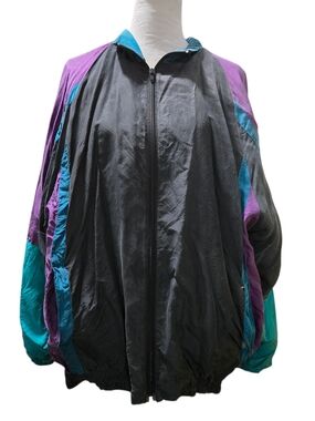 Vintage Colorblock Windbreaker Jacket XL